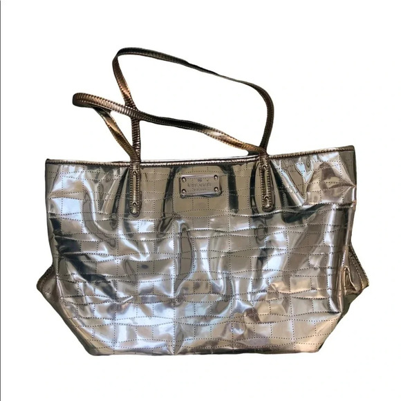 KATE SPADE HARMONY METRO GOLD METALLIC TOTE - Picture 1 of 6